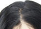 সিল্ক বেজ শীর্ষ কাঁচা ভারতীয় রেমি সম্পূর্ণ লেইস Wigs, কালো চুল জন্য মানব চুল সম্পূর্ণ জরি Wigs সরবরাহকারী